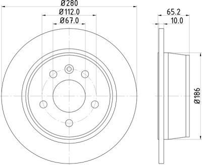 ΔΙΣΚΟΠΛAKA M/C VITO ΟΠ. Φ 280x65