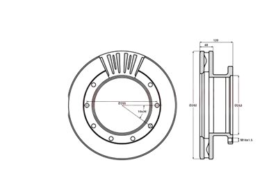 ΔΙΣΚΟΠΛAKA  SETRA S110-S200  Φ392x120