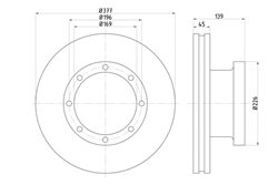 ΔΙΣΚΟΠΛΑΚΑ DAF 377X139 ΛΕΩΦΟΠΙΣΘ