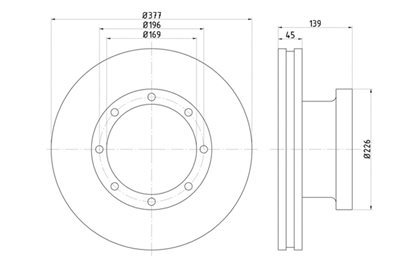 ΔΙΣΚΟΠΛΑΚΑ DAF 377X139 ΛΕΩΦΟΠΙΣΘ