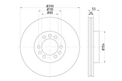 ΔΙΣΚΟΠΛΑΚΑ IVECO DAILY Φ 290X53 ΕΜΠΡ (FIV 117)