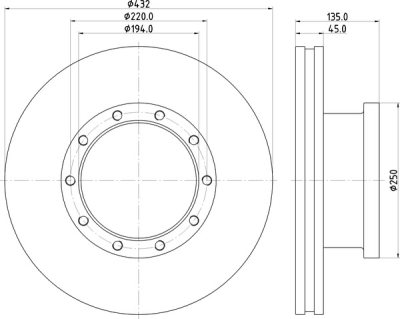 ΔΙΣΚΟΠΛAKA  SETRA Φ 432x135