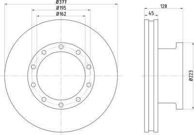 ΔΙΣΚΟΠΛAKA  MAN M 2000 L2000 Φ 377x128 (MAN 103)