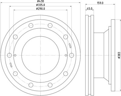 ΔΙΣΚΟΠΛAKA BPW 430x160 (ABS)