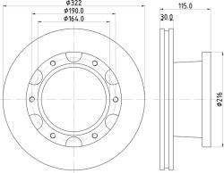 ΔΙΣΚΟΠΛAKA VOLVO FL4 Φ 322x115