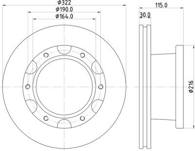 ΔΙΣΚΟΠΛAKA VOLVO FL4 Φ 322x115