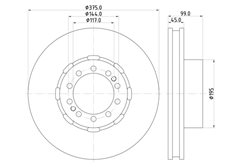 ΔΙΣΚΟΠΛΑΚΑ RENAULT MIDL ΕΜΠΡ.375x99 (76119)