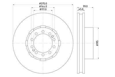 ΔΙΣΚΟΠΛΑΚΑ RENAULT MIDL ΕΜΠΡ.375x99 (76119)