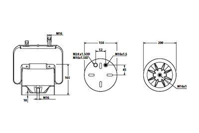 ΑΕΡΟΦΟΥΣΚΑ M/C ACTRΟS ΜΕ ΕΜΒΟΛΟ Φ200x155