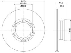 ΔΙΣΚΟΠΛ M/C VARIO ΕΜΠ Φ324X91CBD (MER 112)