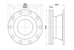 ΔΙΣΚΟΠΛΑΚΑ RENAULT MIDLUM ΟΠΙΣΘ. 375x167