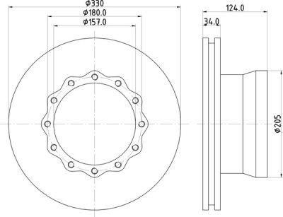 ΔΙΣΚΟΠΛ. ΜΑΝ L2000-2100 ΟΠ. ABS Φ330x124 (MAN 105)