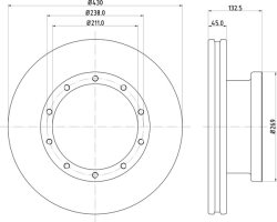 ΔΙΣΚΟΠΛAKA  Μ/C ACTROS EMΠ-ΟΠ 430x132 (MER 109A)