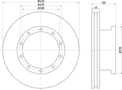 ΔΙΣΚΟΠΛΑΚΑ MAN F2000 ME ABS Φ432x135